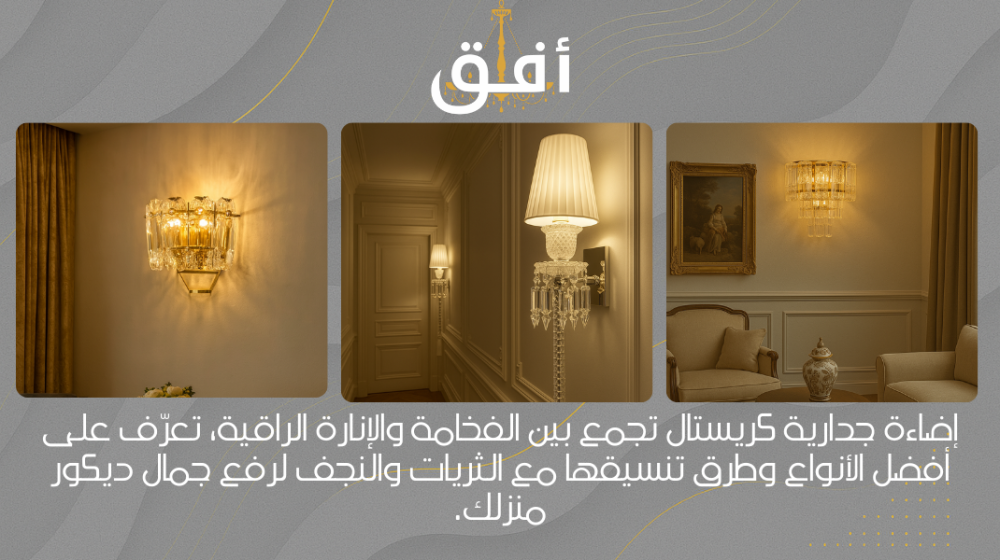 إضاءة جدارية كريستال أنيقة للممرات وغرف الجلوس