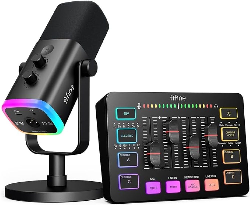 FIFINE Gaming Equipment Bundle KS5 | في فاين قيمنق بكج مايك ومكسر