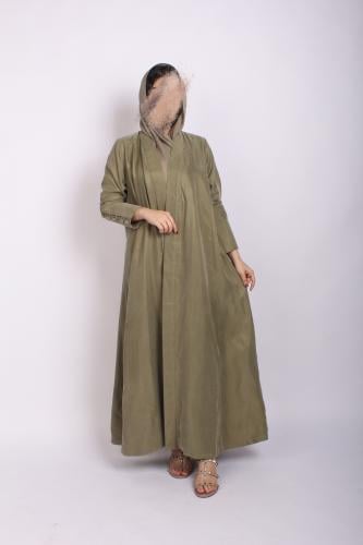 عباية حرير مغسول أزارير