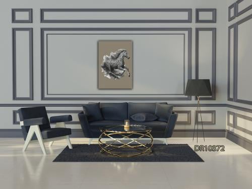 لوحة كانفس جدارية مطبوعة خيل D372