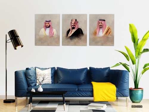 لوحة كانفس جدارية ثلاث قطع D228