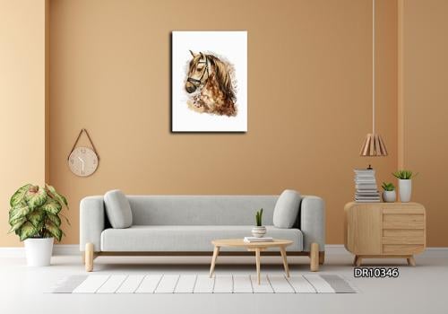 لوحة كانفس جدارية خيل D346