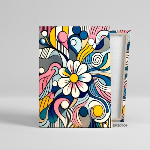 لوحة كانفس جدارية مطبوعة رسم تجريدي 104