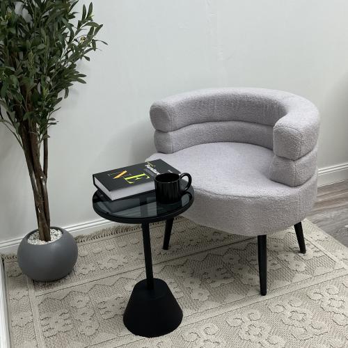 كرسي المشاهير بوكليه رمادي