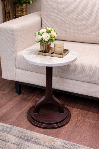 طاولة خدمة خشب  سطح بديل الرخام