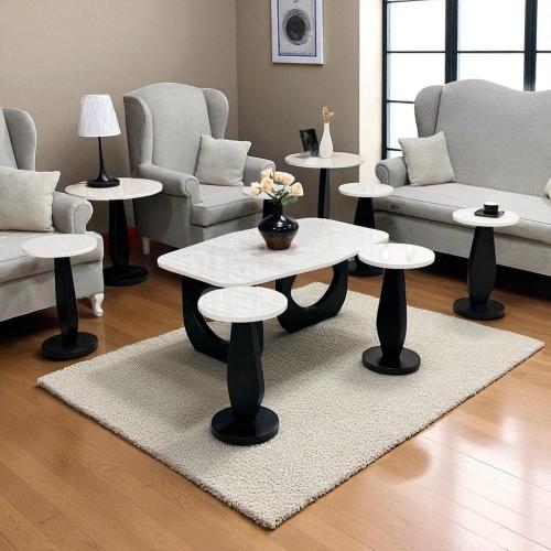 طقم طاولات بتصميم عصري أنيق 1+6خدمة