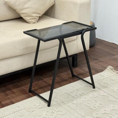 طاوله خدمه حديد سطح زجاج