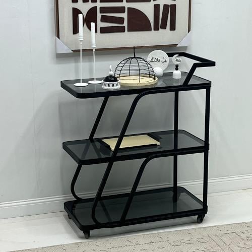 عربيه 3 دور شكل سفينه زجاج اسود