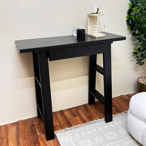 طاولة خشب اسود متعددة الاستخدامات مدخل للمنزل او ركن للقهوة