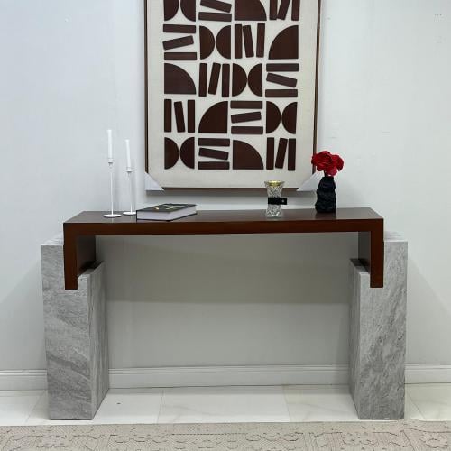 مدخل بديل الرخام  السطح خشب