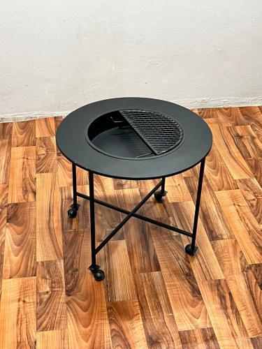 منقل شوي  حديد  دائري اسود