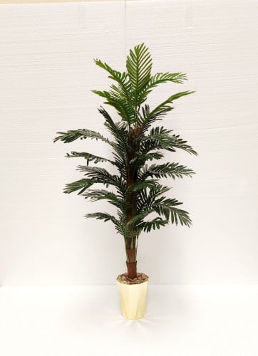 شجره نخل بليف صناعي بمركن فايبر ذهبي