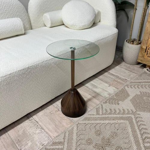 طاوله خدمه زجاج شفاف