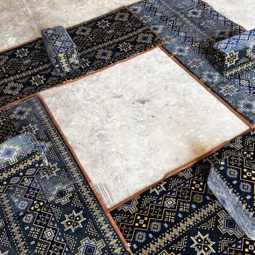 طقم مدات بر بلباد. ازرق جديد بدون شنطه