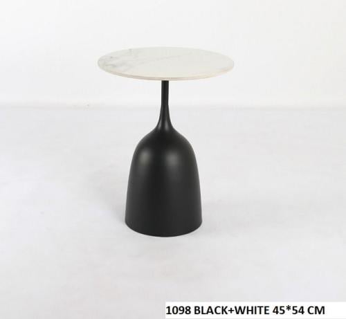 طاوله زاويه حديد سطح رخام