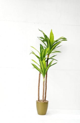 شجره صناعي بمركن ذهبي 180سم