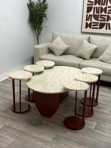 طقم طاولات تصميم عصري 1+6