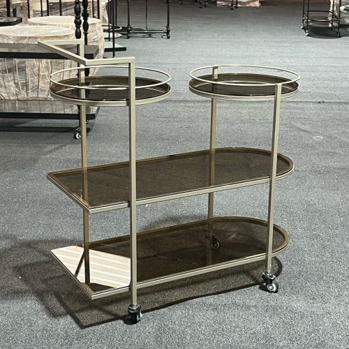 عربيه ضيافه 4 رف سطح زجاج