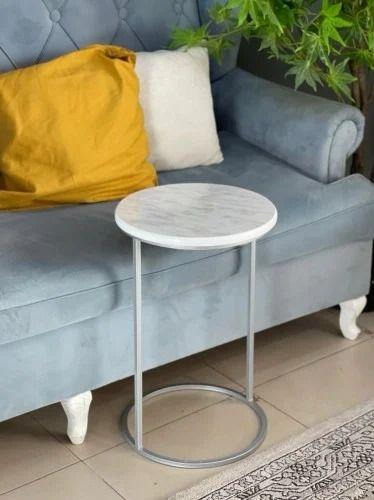 طاوله خدمه حديد سطح خشب