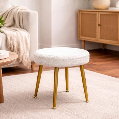 كرسي  بوكليه  ابيض مع قاعدة