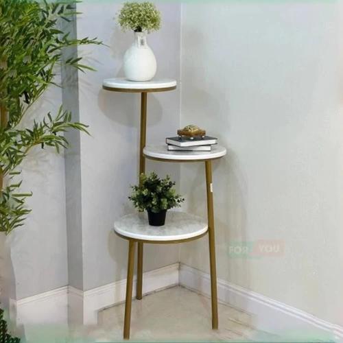 طاولة جانبية ذهبي 3 دور