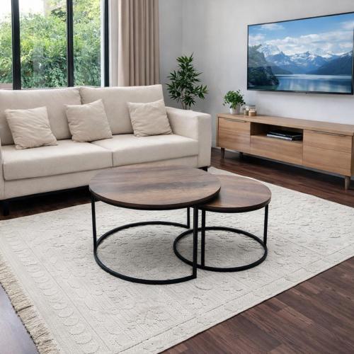 طقم طاولتين متداخلتين