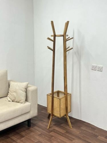 تعليق خشب مع راتان