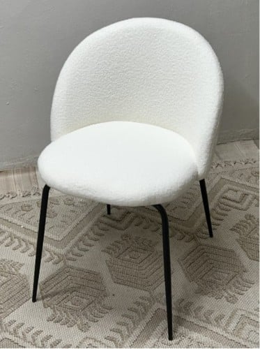 كرسي قماش ابيض