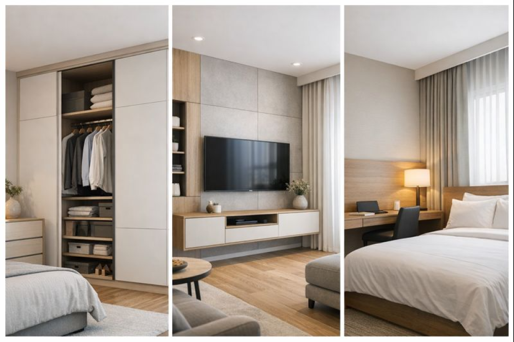 تأثيث غرفة النوم المثالية: دليل اختيار الدولاب والخزائن حسب المساحة والميزانية