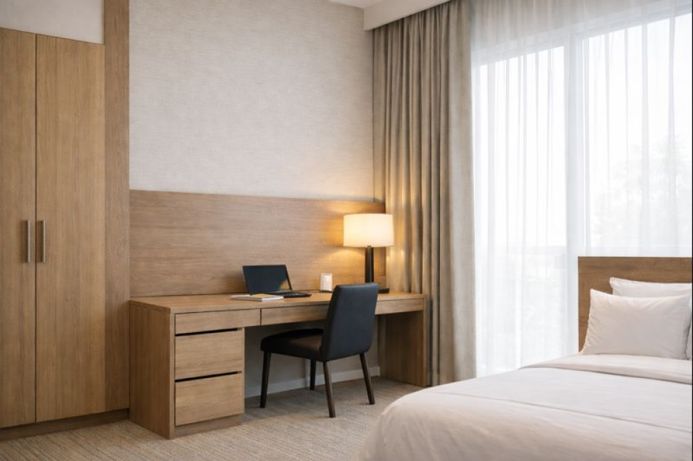 تأثيث المكاتب والفنادق في الرياض: حلول تفصيل أثاث تناسب الاستخدام اليومي والاستثمار طويل المدى