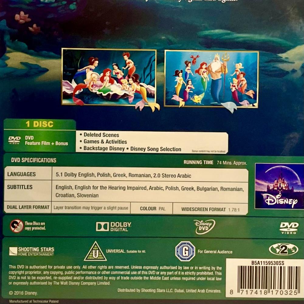 حورية البحر ٣: بداية أريل DVD مدبلج بالعربي مصري