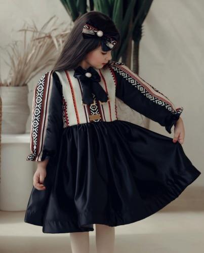 فستان بناتي يوم التأسيس تفصيل راقي ب 225 شامل التو...