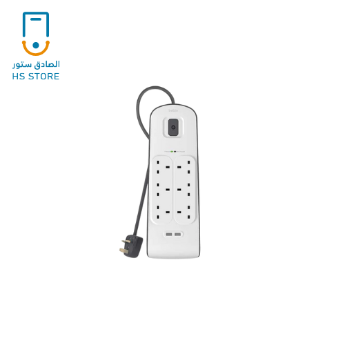 توصيلة بيلكن 6 منافذ طاقه بمنفذين USB