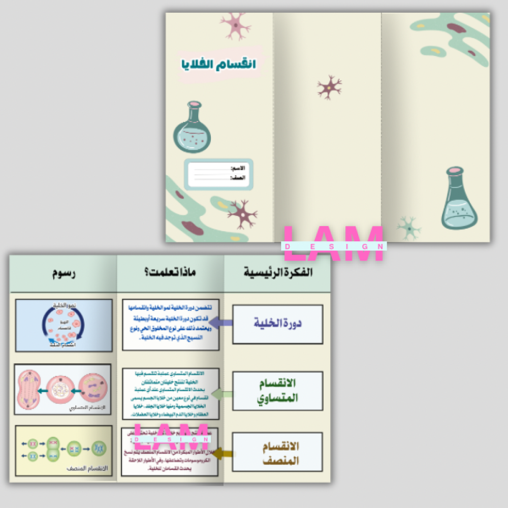 مطويات علوم سادس الترم الأول كامل
