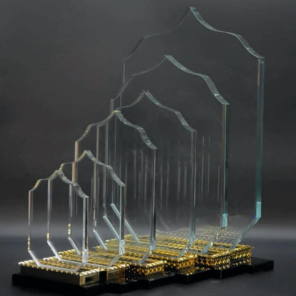 ( درع كريستال إسلامي قاعدة ذهبية )