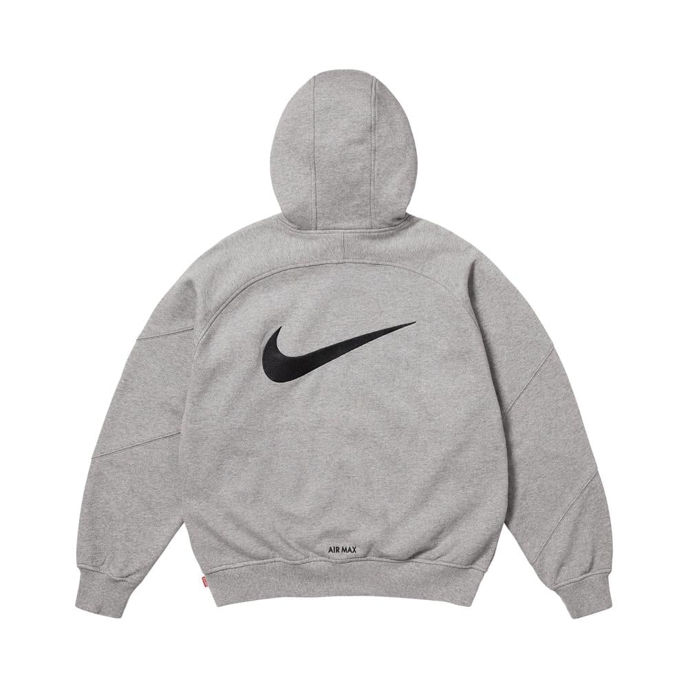 Supreme x Nike Zip Up Hooded Sweatshirt (SS25) Grey - متجر ميترو بلان