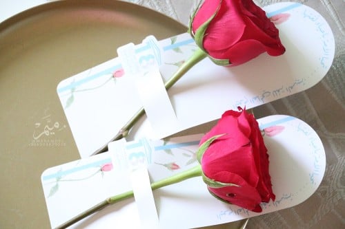 كرت توزيعات يوم اللغة العربية وردة