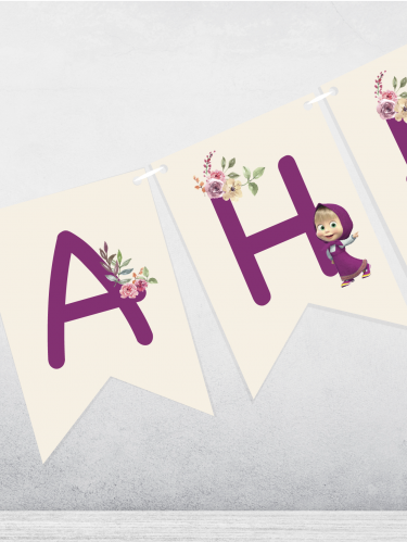 مثلثات زينة ماشا والدب