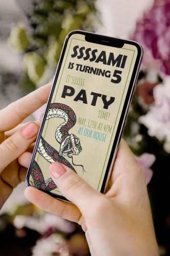 بطاقة دعوة - أفعي