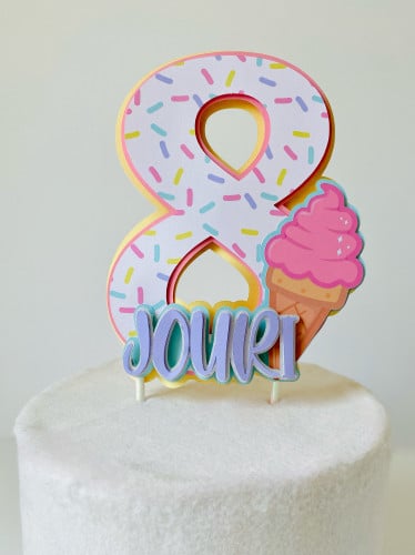 كيك توبر ايس كريم