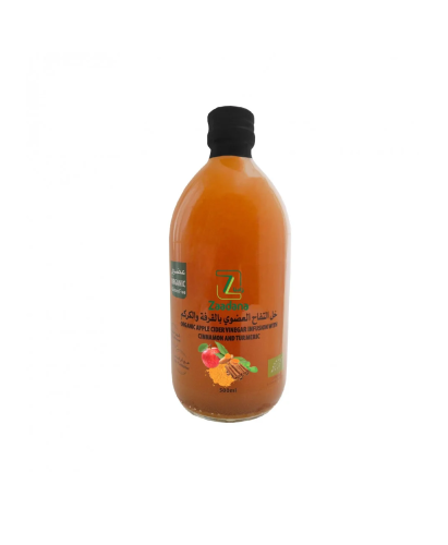 خل تفاح العضوي بالقرفة و الكركم