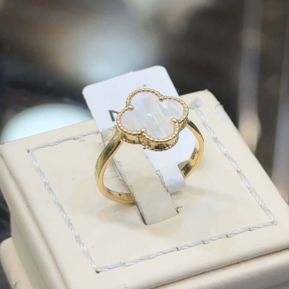 خاتم صدف ابيض 18k
