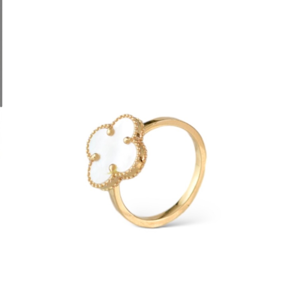 خاتم صدف ابيض 18k