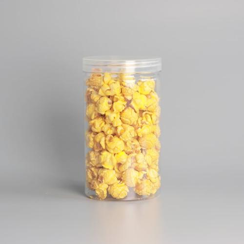 جار 800 مل بلاستيك شفاف بغطاء بلاستيك شفاف 100 حبة