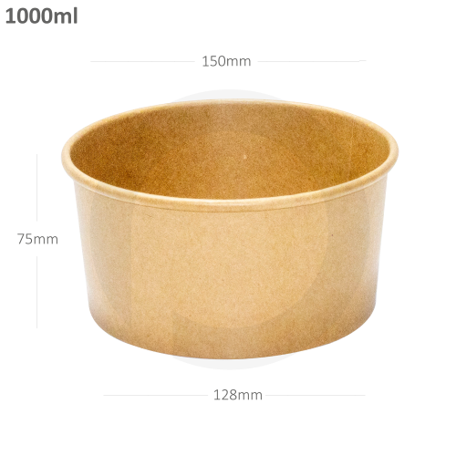 1000ml Kraft Paper Salad Bowl 300/ctn