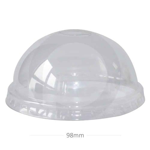 98mm PET Plastic Dome O Hole Lid 1000/ctn