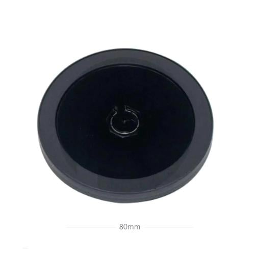 غطاء كوب 80 مم اسود بلاستيك حراري بفتحة 1000 حبة