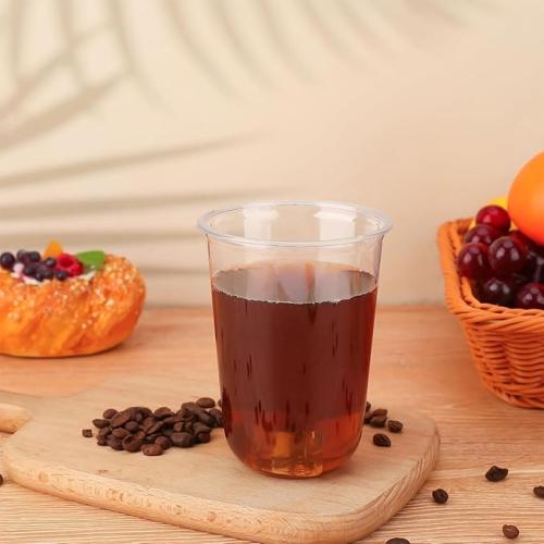 كوب عصير 16 اونص يو بلاستيك شفاف 1000 حبة