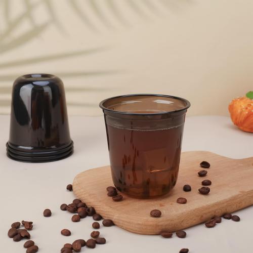 Black - 14oz/400ml PET Plastic U Shape Cup 1000/ctn