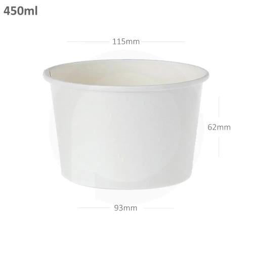 450ml White Paper Soup Cup 500/ctn